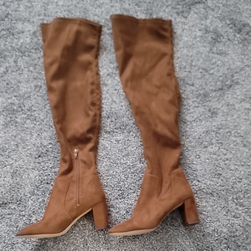 Nine West Tan Over the Knee Boots